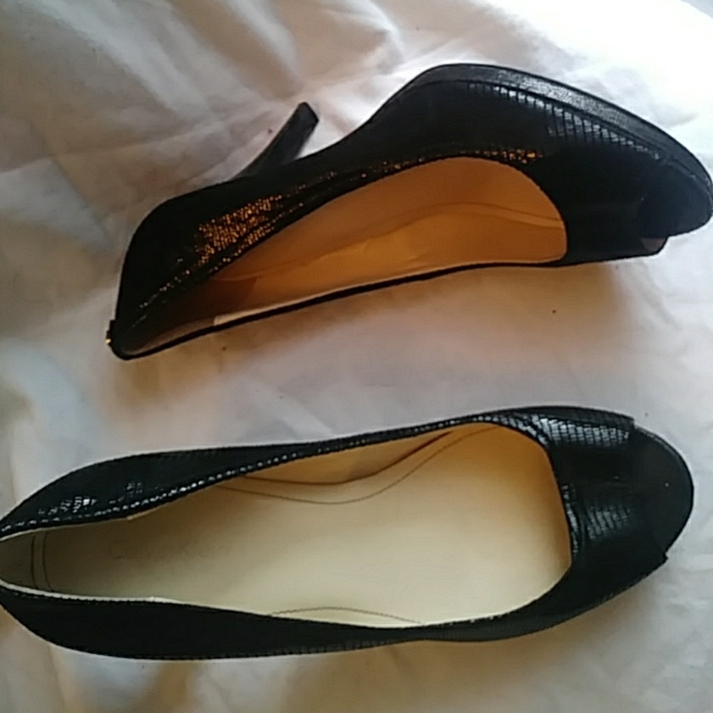 Calvin Klein open toe heels-sz 6 1/2M